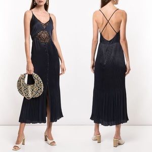 Jonathan Simkhai Lace Pleated Midi Dress